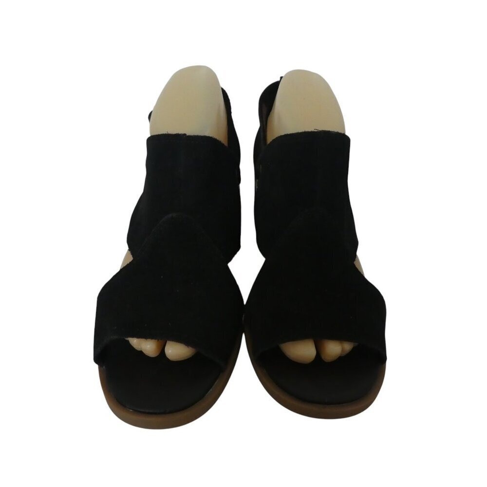Koolaburra by UGG Kaiah Sandal Women 8.5 Black Suede Block Heel Ankle Strap - Picture 6 of 14
